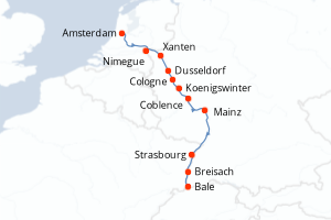 Itinéraire croisière CroisiEurope au départ de Amsterdam