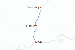 Itinéraire croisière CroisiEurope au départ de Bale