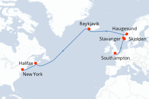 Itinéraire croisière Princess Cruises au départ de Southampton