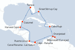 Itinéraire croisière Norwegian Cruise Line au départ de Tampa