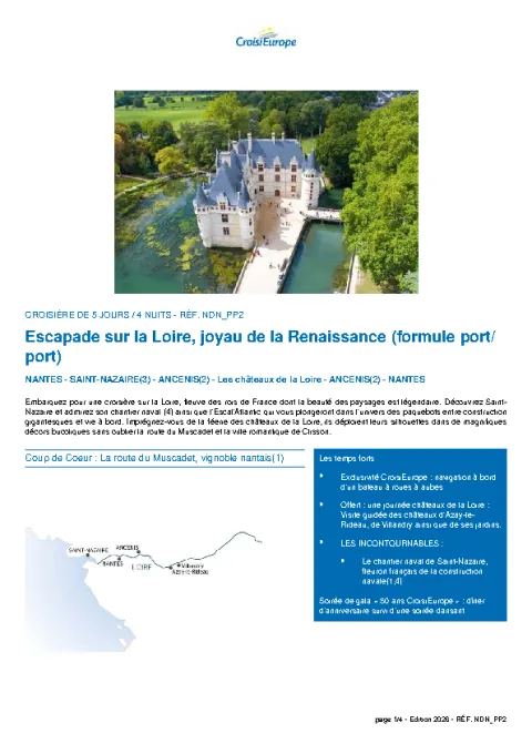 Couverture : Escapade sur la Loire, 5 jours