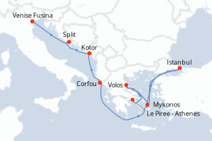 Itinéraire : Méditerranée & mers adjacentes