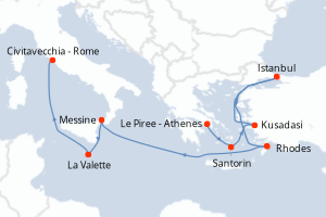 Itinéraire : Méditerranée & mers adjacentes