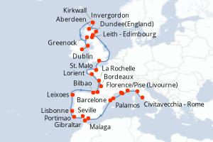 Itinéraire : Europe du Nord & Atlantique NE