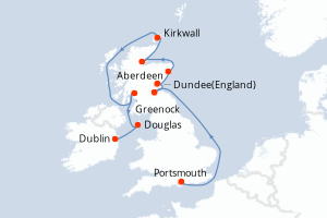 Itinéraire : Europe du Nord & Atlantique NE