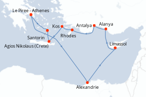 Itinéraire : Méditerranée & mers adjacentes