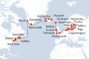 Itinéraire : Europe du Nord & Atlantique NE