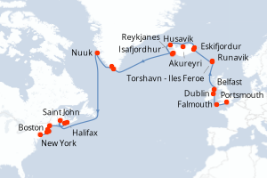 Itinéraire : Europe du Nord & Atlantique NE