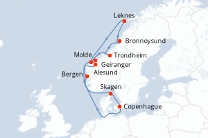 Itinéraire : Europe du Nord & Atlantique NE