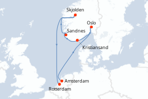 Itinéraire : Europe du Nord & Atlantique NE