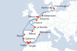 Itinéraire : Europe du Nord & Atlantique NE