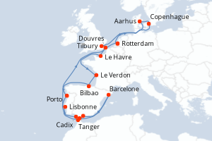 Itinéraire : Europe du Nord & Atlantique NE