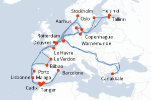 Itinéraire : Europe du Nord & Atlantique NE