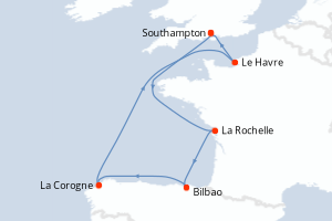 Itinéraire : Europe du Nord & Atlantique NE