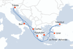 Itinéraire : Méditerranée & mers adjacentes