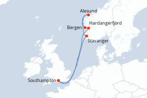 Itinéraire : Europe du Nord & Atlantique NE