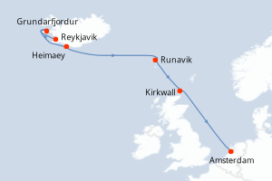 Itinéraire : Europe du Nord & Atlantique NE