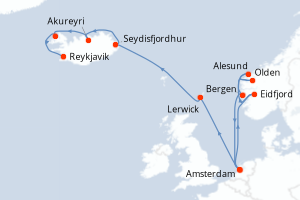 Itinéraire : Europe du Nord & Atlantique NE