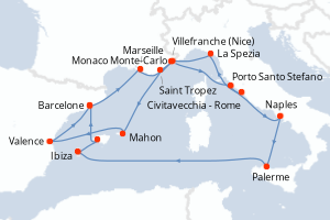 Itinéraire : Méditerranée & mers adjacentes