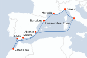 Itinéraire : Méditerranée & mers adjacentes