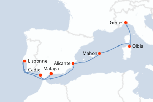 Itinéraire : Méditerranée & mers adjacentes