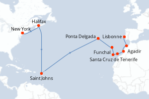 Itinéraire : Europe du Nord & Atlantique NE