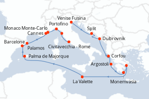 Itinéraire : Méditerranée & mers adjacentes