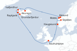 Itinéraire : Europe du Nord & Atlantique NE