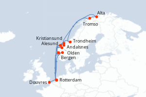 Itinéraire : Europe du Nord & Atlantique NE