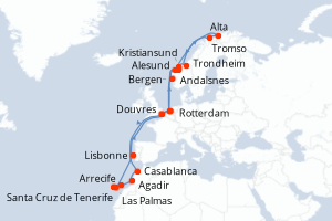 Itinéraire : Europe du Nord & Atlantique NE