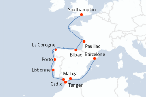 Itinéraire : Europe du Nord & Atlantique NE