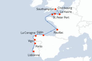 Itinéraire : Europe du Nord & Atlantique NE