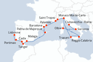 Itinéraire : Méditerranée & mers adjacentes