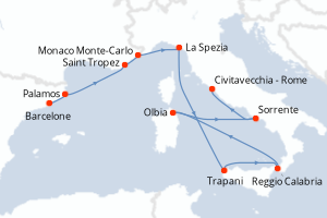 Itinéraire : Méditerranée & mers adjacentes