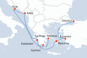 Itinéraire : Méditerranée & mers adjacentes