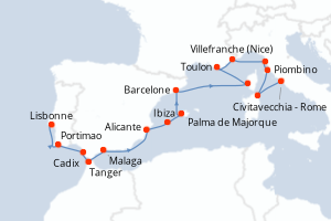 Itinéraire : Méditerranée & mers adjacentes