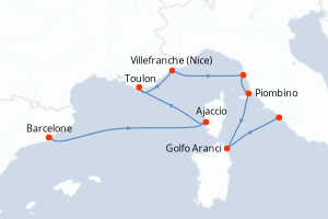 Itinéraire : Méditerranée & mers adjacentes