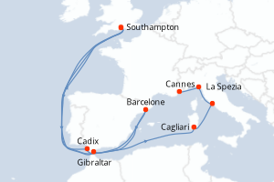 Itinéraire : Méditerranée & mers adjacentes