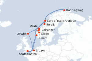 Itinéraire : Europe du Nord & Atlantique NE