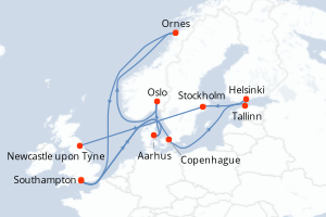 Itinéraire : Europe du Nord & Atlantique NE