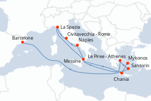 Itinéraire : Méditerranée & mers adjacentes