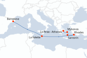 Itinéraire : Méditerranée & mers adjacentes