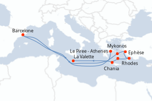 Itinéraire : Méditerranée & mers adjacentes