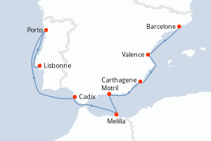 Itinéraire : Méditerranée & mers adjacentes