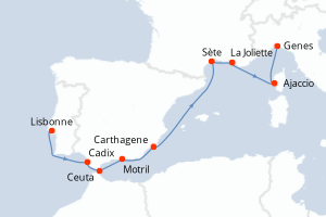 Itinéraire : Méditerranée & mers adjacentes