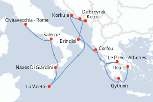 Itinéraire : Méditerranée & mers adjacentes