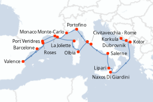 Itinéraire : Méditerranée & mers adjacentes