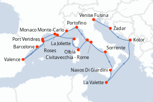 Itinéraire : Méditerranée & mers adjacentes