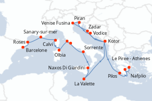 Itinéraire : Méditerranée & mers adjacentes