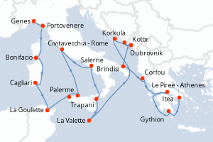 Itinéraire : Méditerranée & mers adjacentes